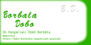 borbala dobo business card