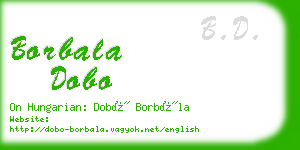 borbala dobo business card